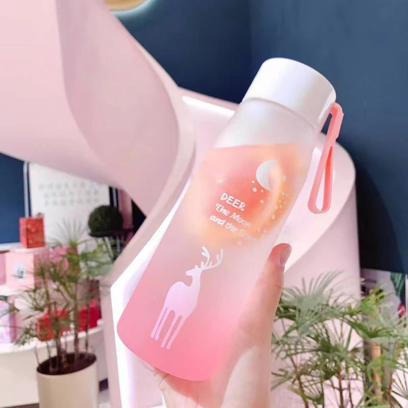Deer Series Frosted Water Cup Bottle