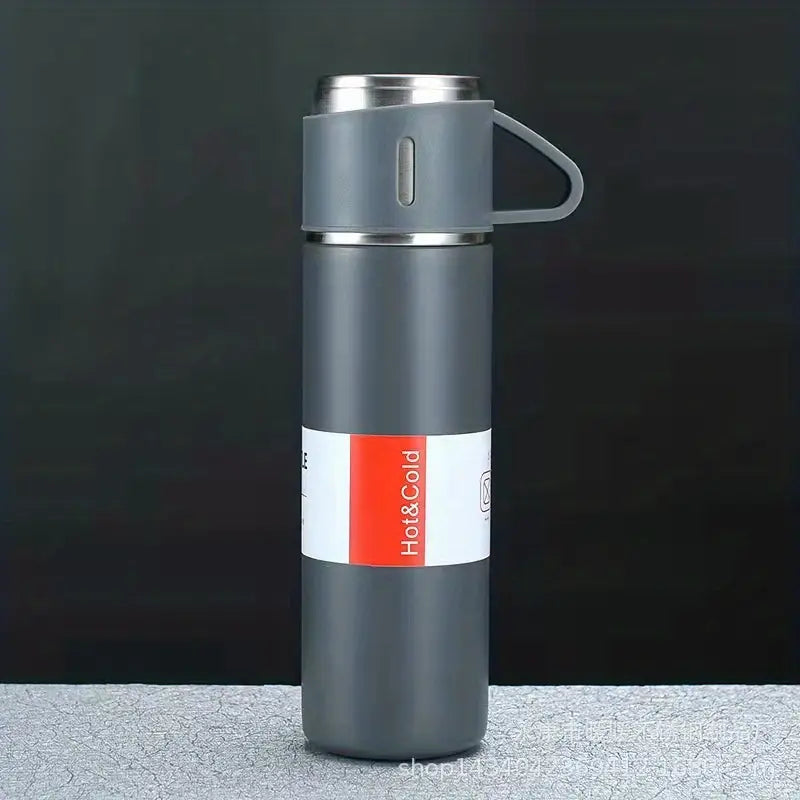 Stainless Steel Vacuum Flask Set - 16.9oz Insulated Travel Mug with Lid