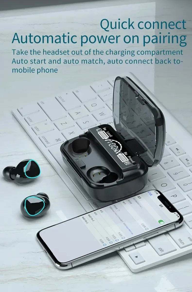 New M10 Earbuds TWS Bluetooth Headphones 3500mAh Charging Box Wireless Earphones With Microphone 9D Air buds Stereo Sports Waterproof Ear buds Headset